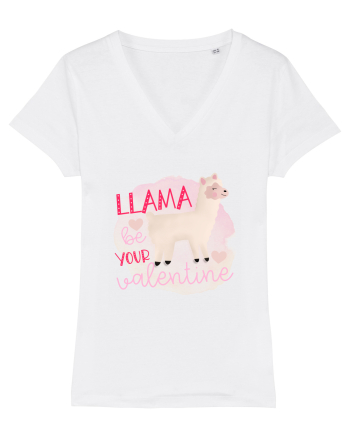 Llama Be Your Valentine White