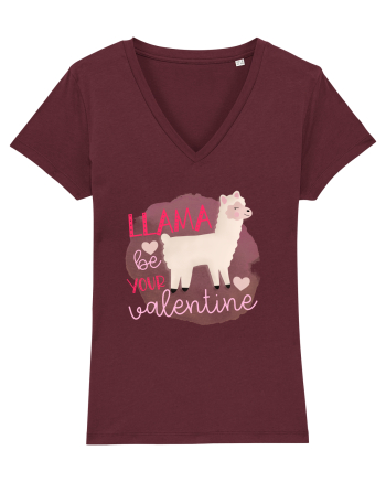 Llama Be Your Valentine Burgundy