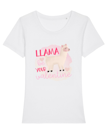 Llama Be Your Valentine White