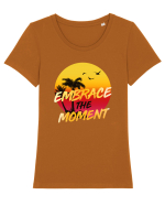 Embrace the moment Tricou mânecă scurtă guler larg fitted Damă Expresser