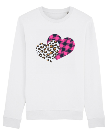Print Hearts White