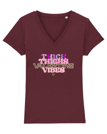 Thick Thighs Valentine Vibes Burgundy