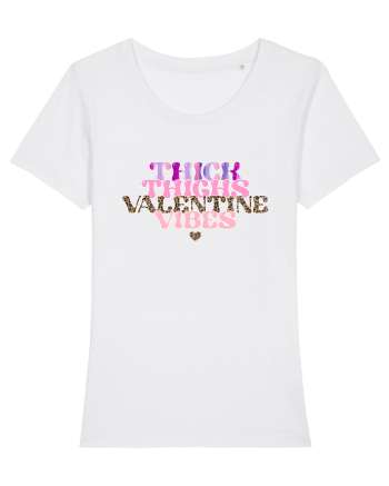 Thick Thighs Valentine Vibes White