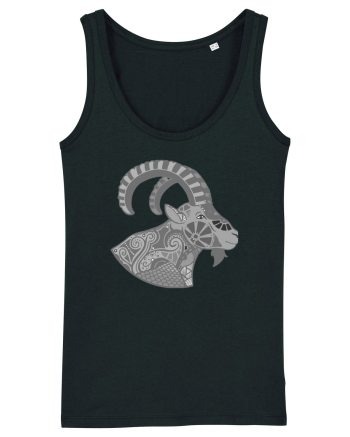 Capricorn-zodiac B&W Black