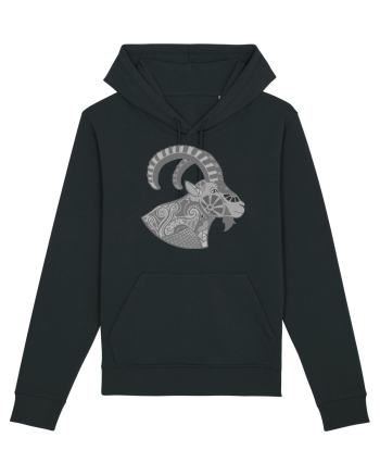 Capricorn-zodiac B&W Black
