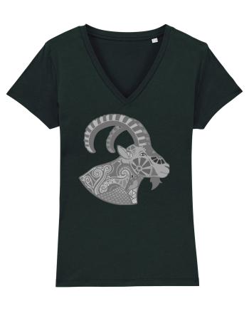 Capricorn-zodiac B&W Black