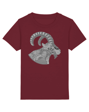 Capricorn-zodiac B&W Burgundy