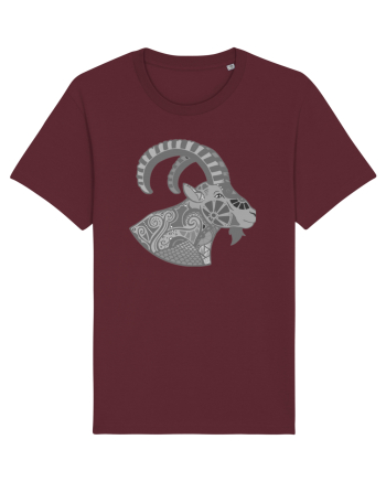 Capricorn-zodiac B&W Burgundy