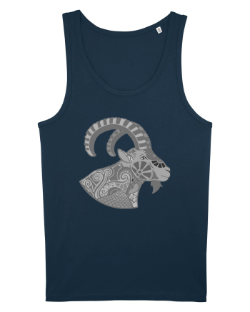 Capricorn-zodiac B&W Navy