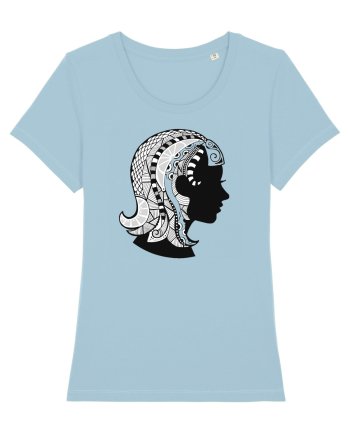 Fecioara-zodiac B&W Sky Blue