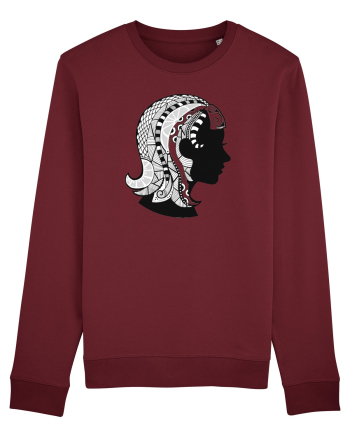 Fecioara-zodiac B&W Burgundy
