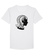 Fecioara-zodiac B&W Tricou mânecă scurtă guler larg Bărbat Skater