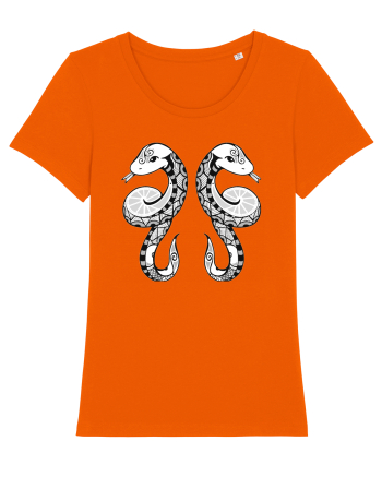 Gemeni-zodiac B&W Bright Orange