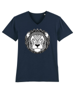 Leu-zodiac B&W Tricou mânecă scurtă guler V Bărbat Presenter