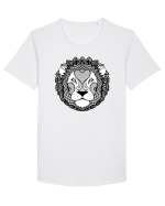 Leu-zodiac B&W Tricou mânecă scurtă guler larg Bărbat Skater