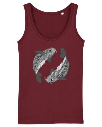 Pesti-zodiac B&W Burgundy