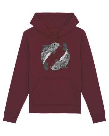 Pesti-zodiac B&W Burgundy
