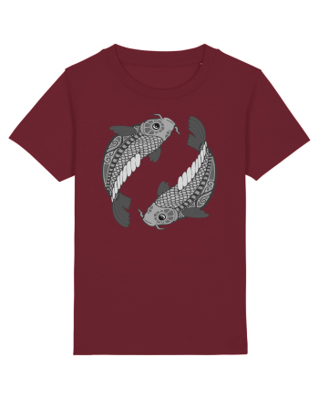 Pesti-zodiac B&W Burgundy