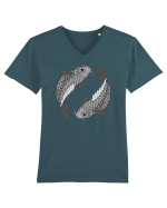 Pesti-zodiac B&W Tricou mânecă scurtă guler V Bărbat Presenter