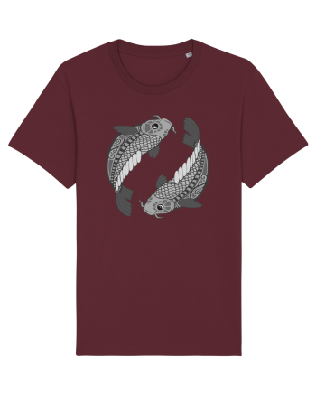 Pesti-zodiac B&W Burgundy
