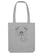 Scorpion-zodiac B&W Sacoșă textilă