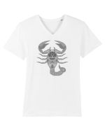 Scorpion-zodiac B&W Tricou mânecă scurtă guler V Bărbat Presenter