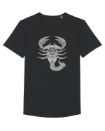 Scorpion-zodiac B&W Tricou mânecă scurtă guler larg Bărbat Skater