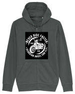 Never ride faster than your  Guardian Angel can fly Hanorac cu fermoar Unisex Connector