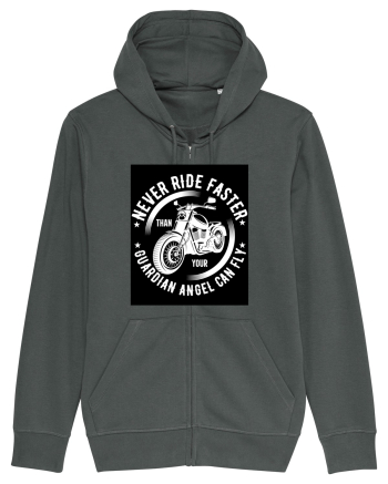 Never ride faster than your  Guardian Angel can fly Anthracite
