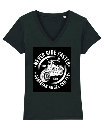 Never ride faster than your  Guardian Angel can fly Black