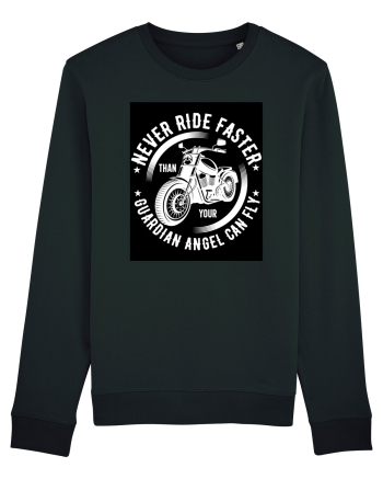 Never ride faster than your  Guardian Angel can fly Black