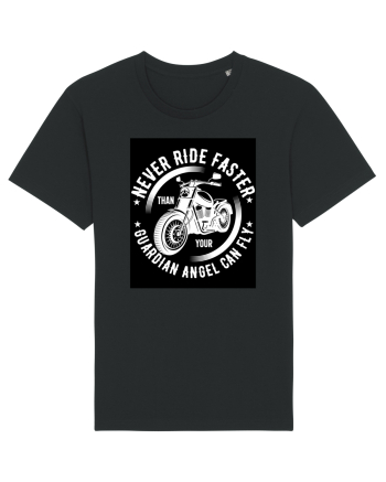 Never ride faster than your  Guardian Angel can fly Black