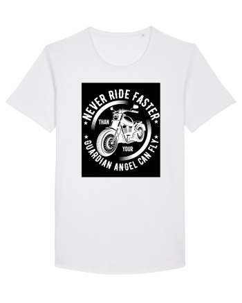 Never ride faster than your  Guardian Angel can fly White