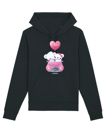 Valentine Polar Bear Love Black