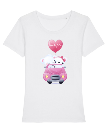 Valentine Polar Bear Love White