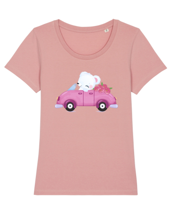 Valentine Polar Bear Flowers Canyon Pink