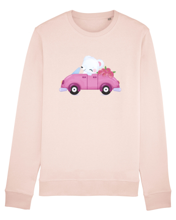 Valentine Polar Bear Flowers Candy Pink