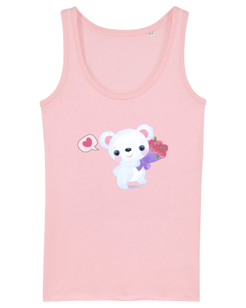 Valentine Polar Bear Happy Cotton Pink