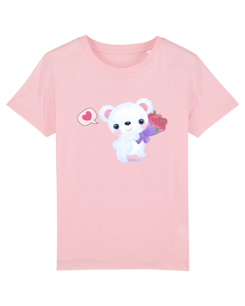 Valentine Polar Bear Happy Cotton Pink