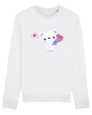 Valentine Polar Bear Happy White