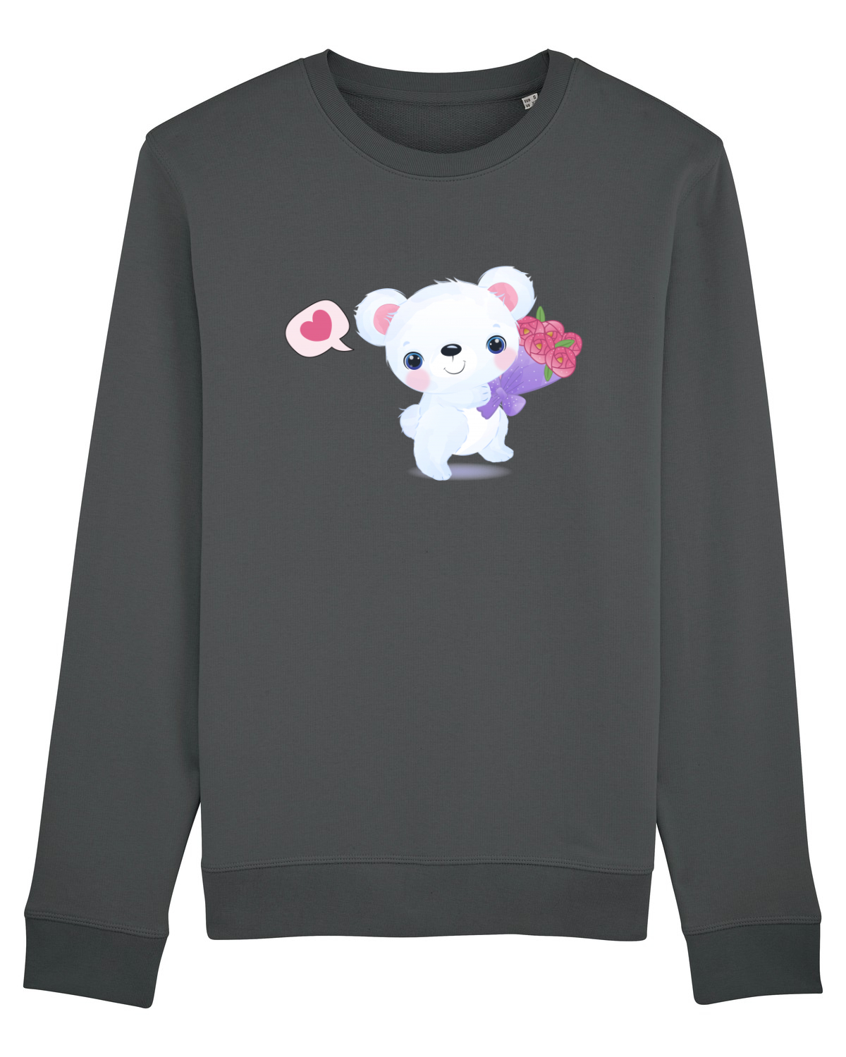 Bluză mânecă lungă Unisex Rise Anthracite