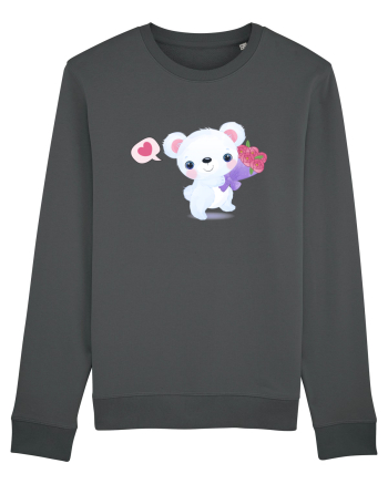 Valentine Polar Bear Happy Anthracite