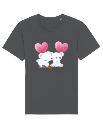 Valentine Polar Bear Heart Anthracite