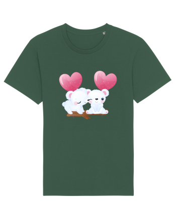 Valentine Polar Bear Heart Bottle Green