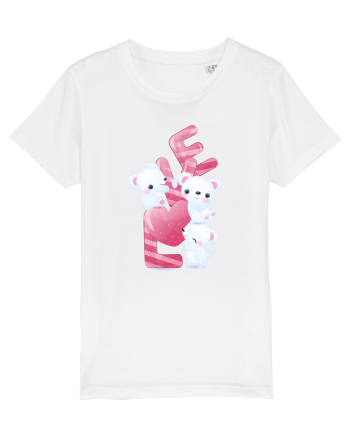 Valentine Polar Bear LOVE White