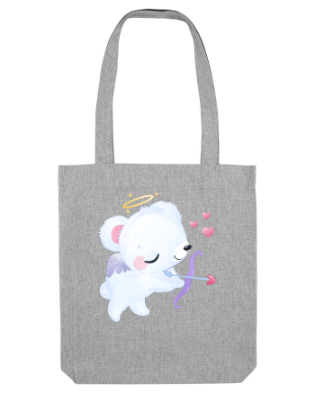 Valentine Polar Bear Cupid Heather Grey