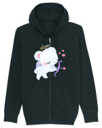 Valentine Polar Bear Cupid Hanorac cu fermoar Unisex Connector