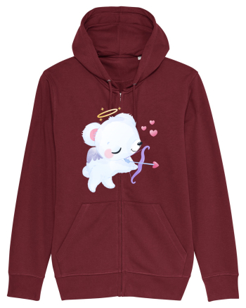 Valentine Polar Bear Cupid Burgundy