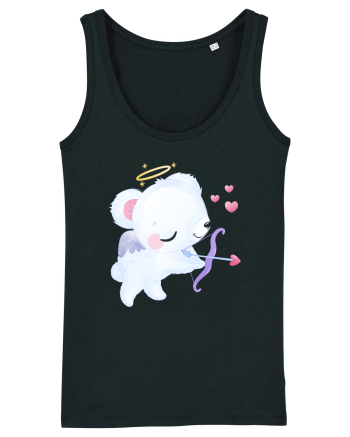 Valentine Polar Bear Cupid Black