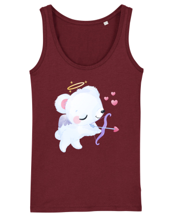 Valentine Polar Bear Cupid Burgundy
